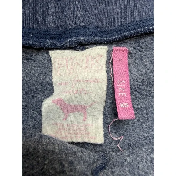 Victoria Secret Pink Sweatpants Size XS Blue Joggers - Picture 2 of 7
